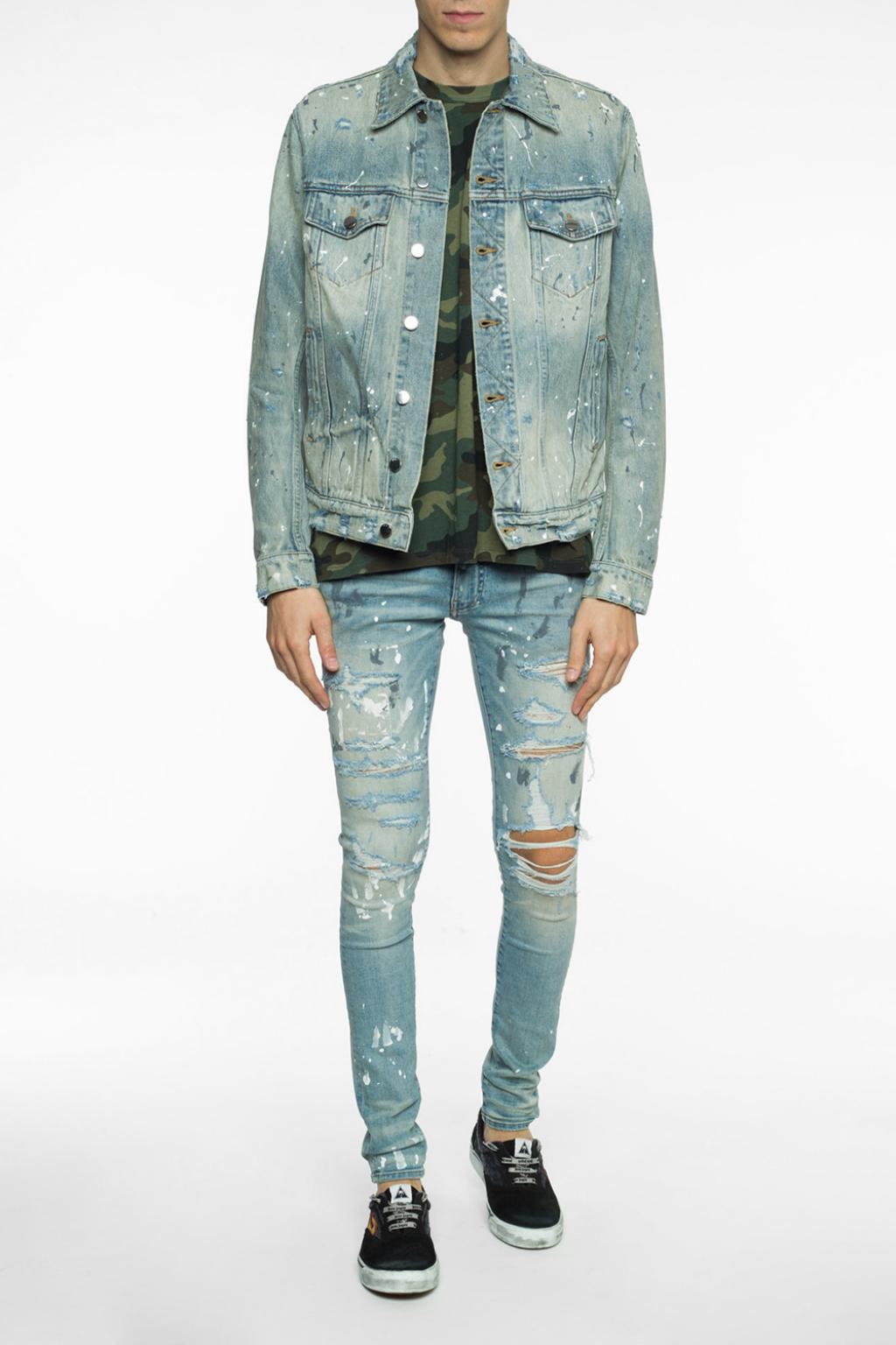 Amiri Paintsplatter denim jacket Men's Clothing Vitkac